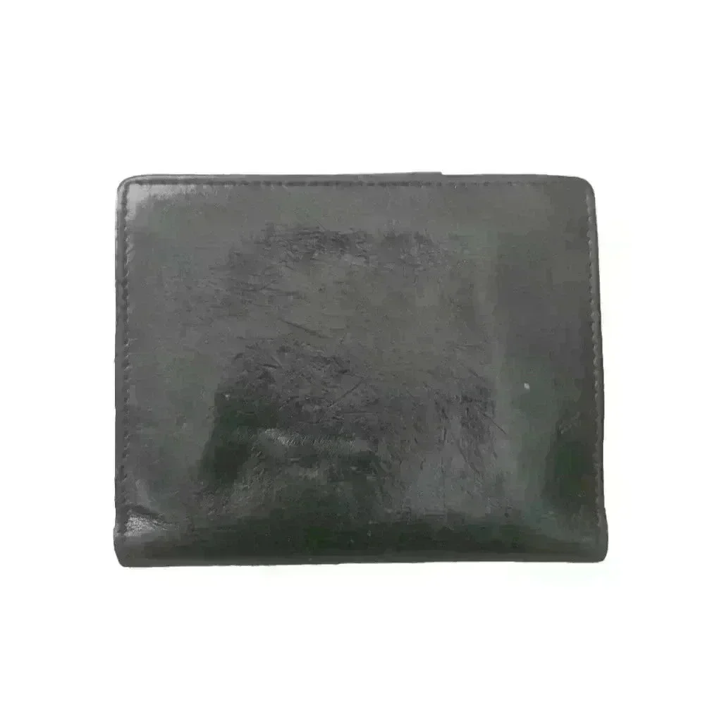 Furla Vintage Black Leather Compact Wallet